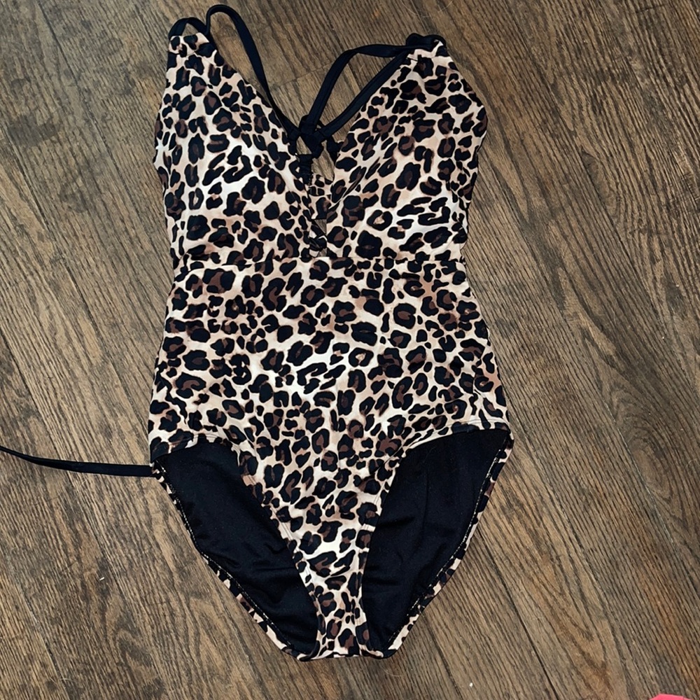 Cheetah full piece bathing suit from TimeANDTru.